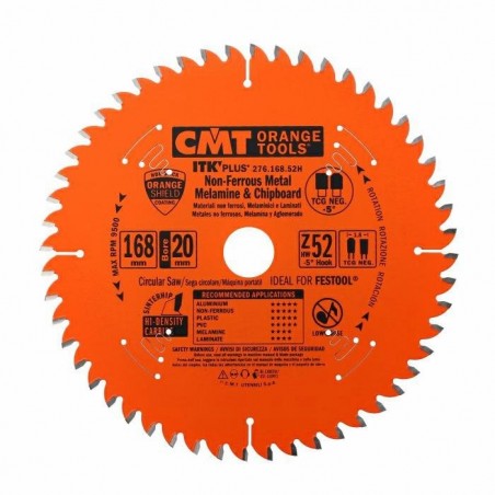 Piła tarczowa HM D 168 B 20 Z 52 2-6-32 1,8-1,2