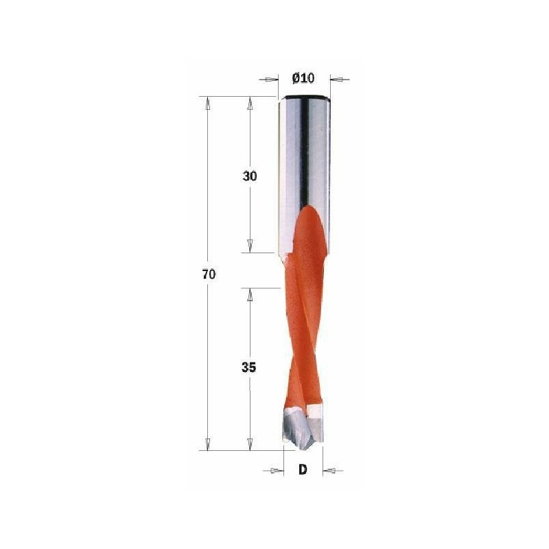 Wiertło NP HW D 8 I 45 L 70 S 10x19 LH XTREME HW