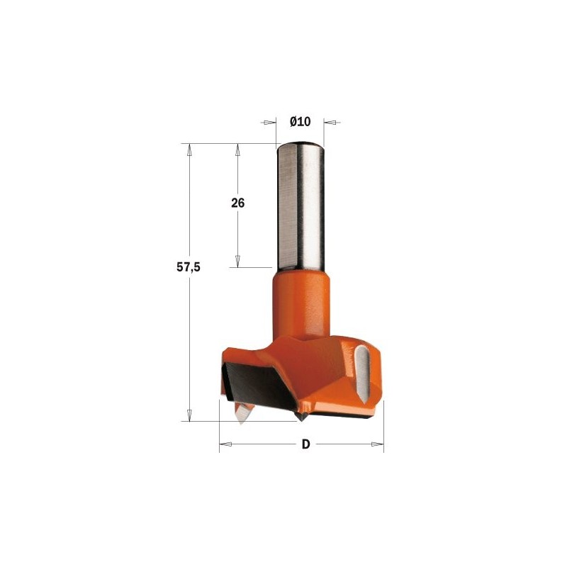 Wiertło puszkowe HW D 15 L 57.5 S 10x26 LH