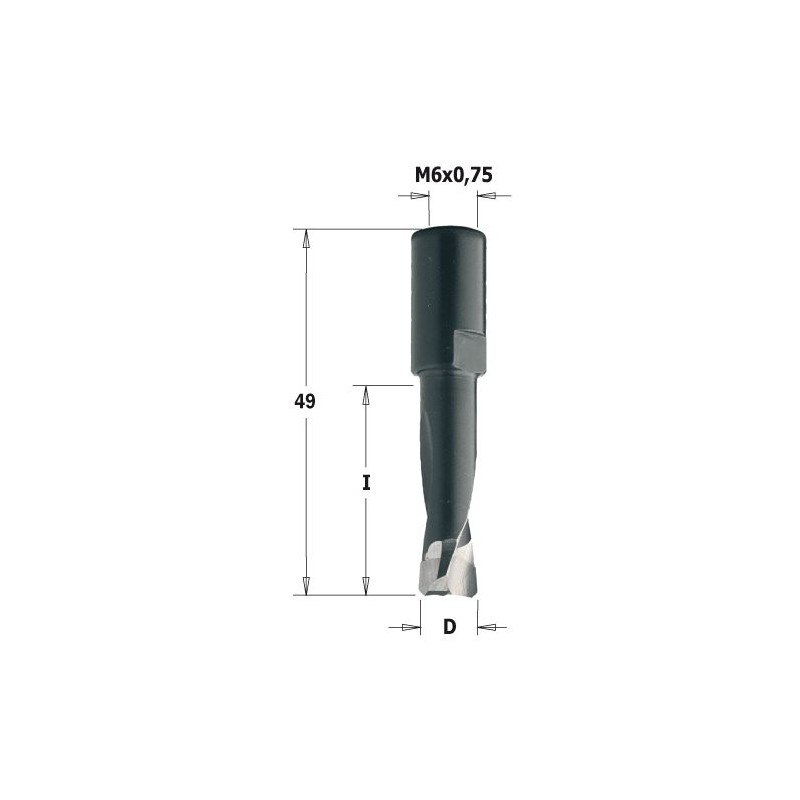 Frez "DOMINO" D 8 I 28 L 49 S M6x0,75