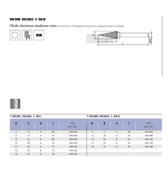 DIN 8033-4 DIN SKM ISO M Lime rotative en carbure VHM