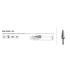 DIN 8033-5 DIN KEL ISO L Lima conica in metallo duro VHM