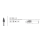 DIN 8033-10 DIN RBF ISO F Lime à face sphérique en carbure de tungstène VHM
