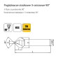 DIN 335-C Pogłębiacz stożkowy 3-ostrzowy 90º do metalu
