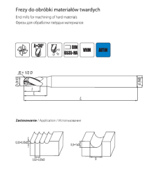 Frez VHM z węglika spiekanego HARRDEN 025 do materiałów twardych