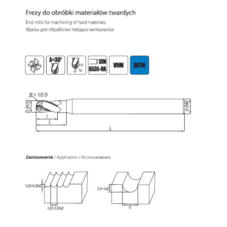 HARRDEN 025 Hartmetall VHM-Fräser für harte Materialien