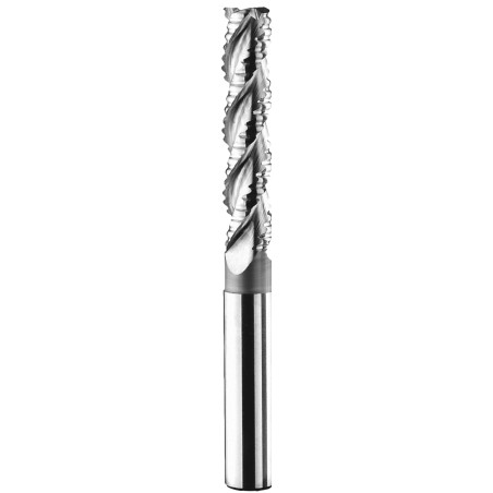 DIN 844- (A,B) L-M-WR roughing end mill for light metals, long with straight parallel shank