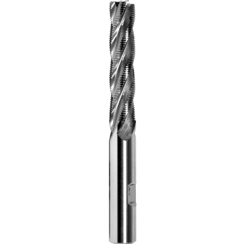 DIN 1889-(A,B) L-M-HR Roughing end mill with straight shank for machining of hard and poor machinable materials, long